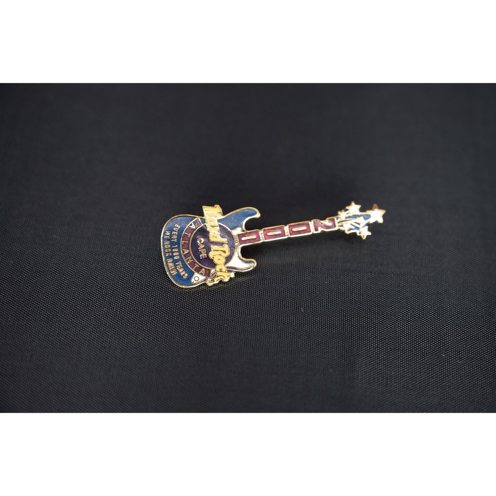 Hard Rock Cafe Atlanta 2000‎ Every 1000 Years We Rock Hard Guitar Pin Souvenir